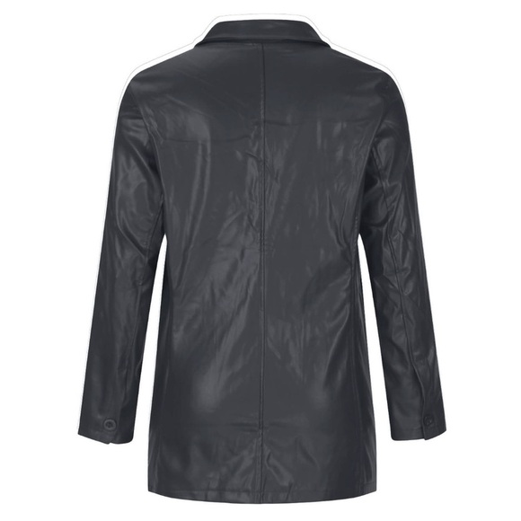 NWOT Black Faux Leather Jacket, Women’s Large - Picture 3 of 11